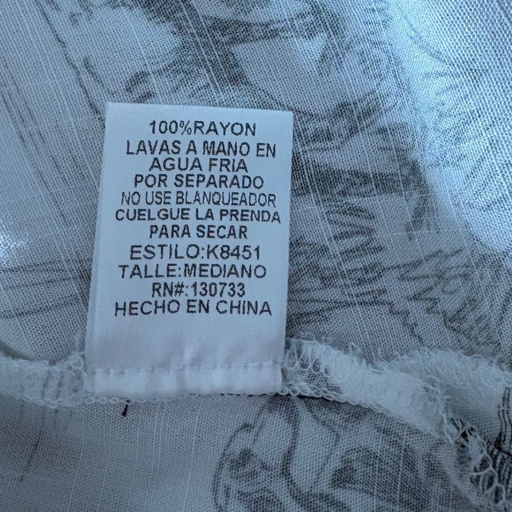 Umgee‎ Toile Puff Sleeve Blouse Top sz Md NWOT Rayon - Picture 6 of 12